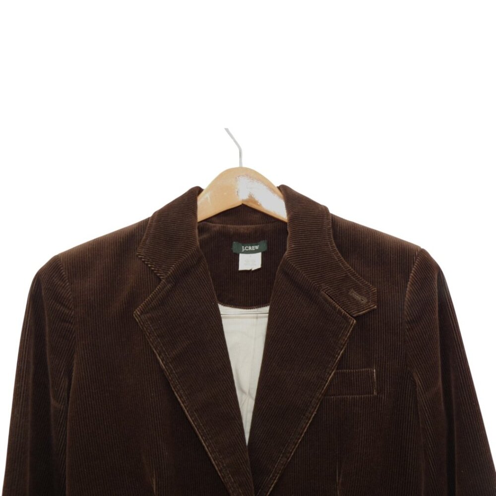 J.Crew Brown Corduroy Blazer Jacket Women’s 4 Academia Preppy Vintage - Picture 5 of 8